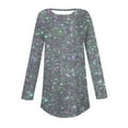 thumbnail image 5 of FAIWAD FAIWAD Long Sleeve Tunic Tops for Womens Round Neck Trendy Lightweight Plus Size Pullover Tops, 5 of 5