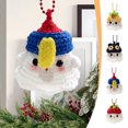 thumbnail image 1 of Fiudx Pequeño Colgante de Fantasma, Diseño de Crochet Tejido a Mano, Bonito Adorno de Lana, Multifuncional, Accesorio para Bolso, Accesorio para Espejo Retrovisor de Coche, Idea de Regalo Navideño, D, 1 of 6