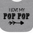thumbnail image 4 of Inktastic I Love My Pop Pop with Arrow Boys or Girls Baby Bib, 4 of 4