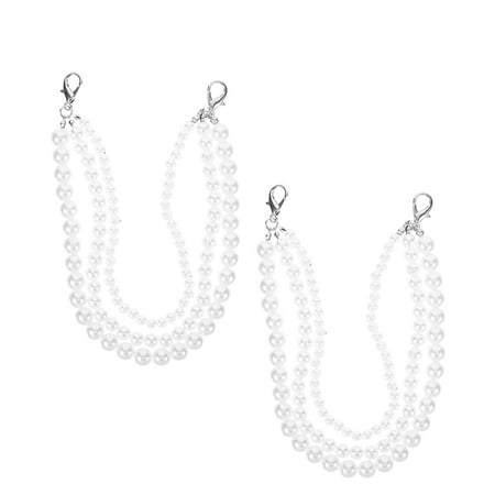 

Pearl Shoe Chain Decorate Anklet Jewelry Pearl Shoe Charms Shoe Chain Pearl Shoe Decorations Shoe Jewelries