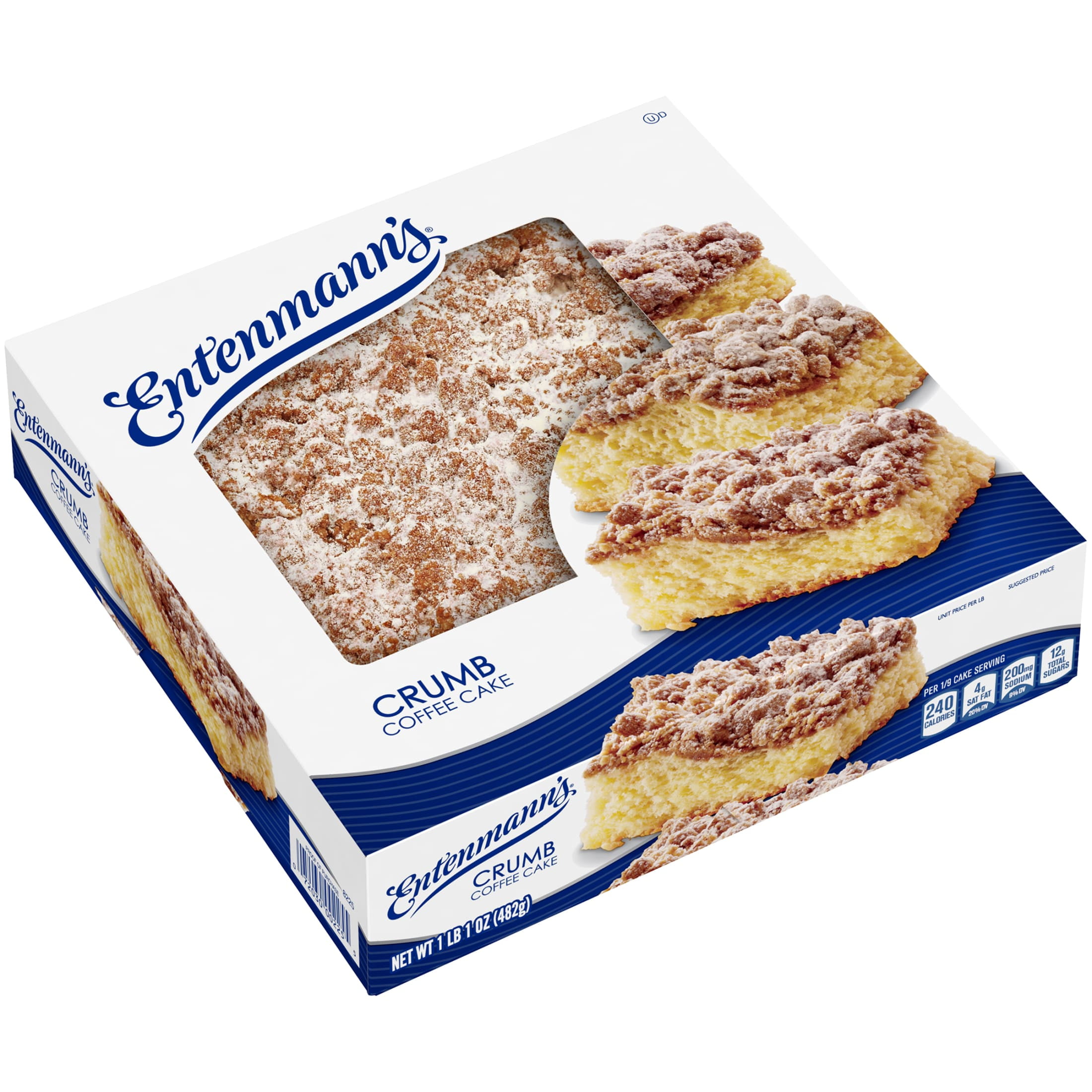 Entenmann's Crumb Coffee Cake, 17 oz, Crumb Cakes, Box