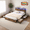 Black & Brown, variant on Tcbosik Full Size Platform Bed with Charging Station and LED Lights, Bed Frame with Storage Headboard and 4 Drawers, Metal Slats Support, Easy Assembly, Black & Brown