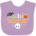 thumbnail image 3 of Inktastic My 1st Halloween with Bat Ghost Pumpkin and Stars in White Boys or Girls Baby Bib, 3 of 4
