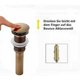 thumbnail image 2 of Tapón Pop-up Retro para Desagüe de Fregadero, Desagüe Click-clack Sin Rebosadero, Válvula de Desagüe Universal para Fregadero de Latón Bronceado, Sifón para Lavabo Sin Orificio de, 2 of 5