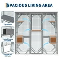thumbnail image 3 of Studyset Indoor Cat Playpen, Wood Catio Outdoor Cat Enclosure, Walk-in Cat Cage with Window Access, Spacious Outdoor Cat House for Patio & Backyard, 3 of 7