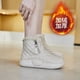 thumbnail image 4 of Zapatos para mujer, de moda, informales, lisos, con cordón, forro polar, cálidos, botas de nieve, zapatillas para correr, botas vaqueras., 4 of 5