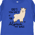 thumbnail image 4 of Inktastic Gigi's You Say Alpaca My Bags Boys or Girls Long Sleeve Toddler T-Shirt, 4 of 5