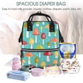 thumbnail image 5 of Balery Mushrooms Mummy Backpack - Waterproof Twill Canvas, Large Capacity Diaper Bag with Multiple Pockets and Adjustable Straps, 5 of 6