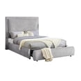thumbnail image 2 of Lit Grand Reby avec Pied de Lit de Rangement - Revêtement en Chenille Gris, 2 of 10