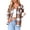 Beige Brown, variant on Women's Plaid Flannel Shacket Long Sleeve Button Down Shirt Jacket with Pocket