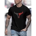 thumbnail image 1 of Men's Casual Letter Print T-Shirt - Stretchy Polyester Blend, Crew Neck, Short Sleeve, Summer Fashion Tee For Adult, Men, Women, Teen, Teenager, Adolescent,Youth, 1 of 8