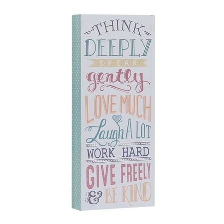 Love Wall Decor Barnyard Designs Think Deeply Speak Gently Love Much Box Wall Art Sign, Primitive Country Farmhouse Home Decor Sign With Sayings 12