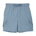 thumbnail image 6 of ShomPort Kids Boys Girls Cargo Shorts Wide Leg Knee Length Lightweight Quick Dry Casual Shorts for Summer, 6 of 7