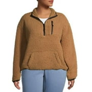 No Boundaries Juniors' Plus Sherpa Pullover