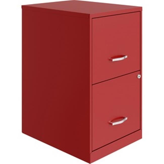 Hirsh SOHO 18 in Deep 2 Drawer Smart File Cabinet in Red 