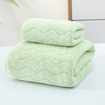 thumbnail image 1 of Xiao Hua Juego de 8 toallas de baño verdes, de 35*75 cm, de felpa coral, ultrasuaves y altamente absorbentes, ideales para la limpieza facial y corporal, el baño, el gimnasio y para viajes., 1 of 5