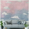 thumbnail image 4 of Shiartex Pink Cloud Tapestry for Bedroom Decor, Aesthetic Home Decorations for Backdrop, Cute White Heaven Sky Tapestries, Wall Hanging for Teen Girls College Dorm, Living Room, Ceiling 40x30inch, 4 of 6