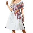 thumbnail image 2 of Vestido de manga corta Dylan vestidos de cóctel vestidos sueltos elegantes para mujer Vestido elegante, 2 of 7
