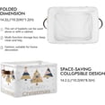 thumbnail image 2 of FREEAMG Vintage 3D Christmas Tree Snowsalf Storage Bin for Toy Storage Basket Dirty Clothes Sundries Office Home Closet Organizer Waterproof Laundry Basket, 1 PCS, 2 of 7