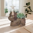 thumbnail image 4 of Highland Cow Planter, Resin Plant Pot, Small Decorative Animal Flower Container, Gift for Cow Lovers （Brown）, 4 of 6