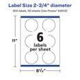 thumbnail image 6 of Avery Glossy Clear Round Labels, 2.75" Diameter, 300 Labels, 6 of 9