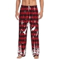 thumbnail image 2 of Kdxio Christmas Tree Buffalo Plaid Print Men's Sleep Pajama Pant Lounge Pants with Pockets, 2 of 8