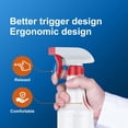 thumbnail image 6 of Spray Bottle (2 Pack&2 extra Nozzle,16 Oz) with Measurements and Adjustable Nozzle, HDPE Plastic Spray Bottles for Cleaning Solution, Household/Commercial/Industrial Use, No Leak and Clog, 6 of 7