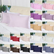 PiccoCasa Soft Silky Satin Pillowcases Zipper 2 Pack, Non-Standard Lavender Gray