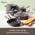 thumbnail image 4 of Ayesha Curry Hard Anodized Collection Nonstick Cookware Set, 10-Piece, Charcoal, 4 of 9