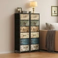 thumbnail image 3 of 6 Drawer Dresser For Bedroom Tall Dresser Chest Of Drawers Fabric Dresser For Closet Bedroom Night Stand End Table With Metal Frame Storage Tower With Fabric Bins, 3 of 4