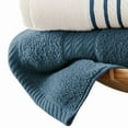 thumbnail image 4 of Dana 6 Piece Soft Egyptian Cotton Towel Set Striped Pattern Blue White, 4 of 5
