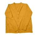 thumbnail image 4 of Cardigan Sweaters for Women Long Sleeve Open Front Button Down Outwear Casual Knit Comfy Soft Lightweight Cardigans Yellow L, 4 of 5