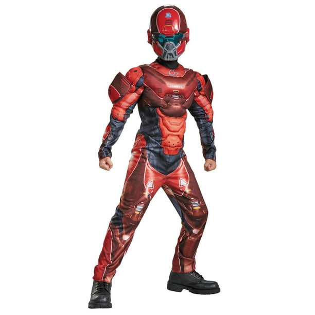 Disguise Rouge Spartiate Classique Muscle Halo Microsoft Costume, Small/4-6