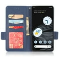 thumbnail image 2 of Wallet Case for Google Pixel 7 Pro, Soft Silicone Lychee Pattern PU Leather Shockproof Flip Cover with Card Slots Holder Magnetic Clasp Lock Drop Resistant Kickstand Phone Case,Darkblue, 2 of 5