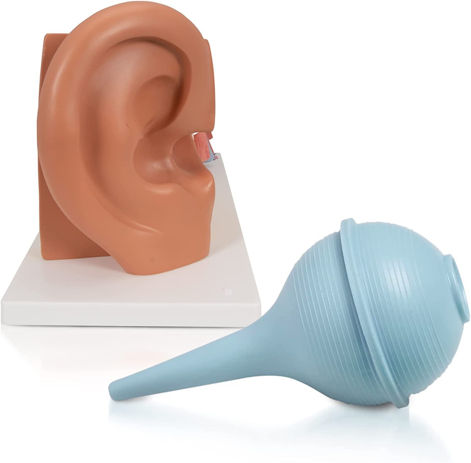 AMZ Medical Supply Ulcer, Ear Bulb Syringe 2 oz. 50 Sterile Blister Packs, Light Blue Bulb