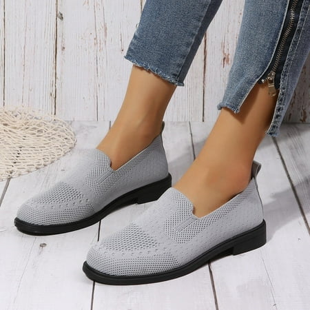 

Womens Closed Toe Sandals- Breathable Round Toe Solid Color Breathable Casual Sandals Gray Size 9