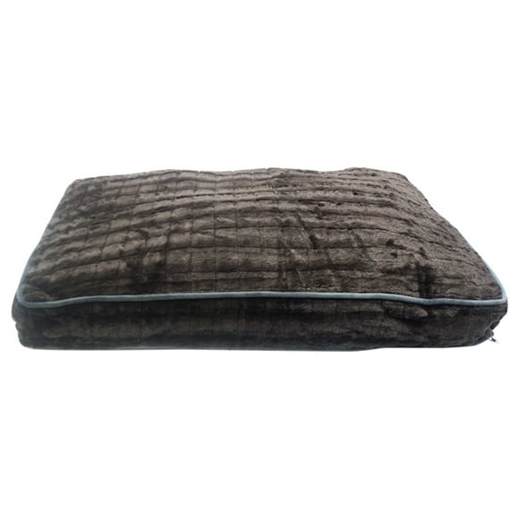 Pet Maison Cama para mascotas Cama para mascotas rectangular cacao de piel sintética 36 x 27 x 4 Inch Pet Maison Pet Maison Cama para mascotas 36 x 27 x 4 Inch