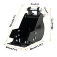 thumbnail image 2 of New 200mm Narrow Bucket Attachment for 1-1.8 Ton Mini Excavators 2-Teeth, 2 of 11