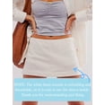 thumbnail image 2 of Minifalda casual en forma de A de algodón y lino Skort Gozoloma para mujer, 2 of 8