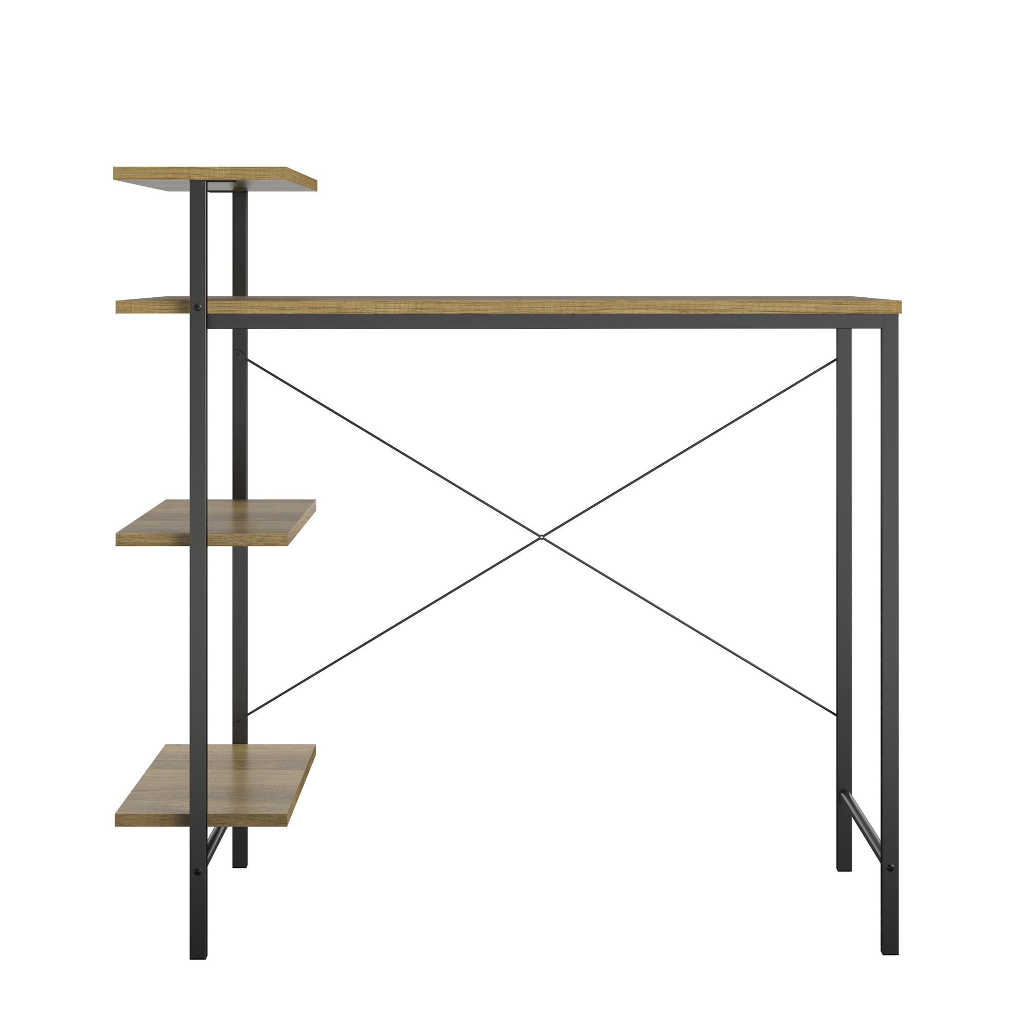 Mainstays Side Storage Student Desk, Golden Oak