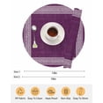thumbnail image 6 of 15 Inch Round Placemats Set of 4, Dark Purple Retro Greek Key Non Slip Heat Insulation PP Table Mats, Geometric Greece Ancient Farmhouse Washable Place Mats for Kitchen Dining Party Table Decor, 6 of 7