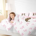 thumbnail image 3 of Erosebridal Chic Leopard Pattern 7-Piece Twin Bedding Sets,Brown Alphabet R Bedding Comforter Set For Bowknot Girls,Reversible, 3 of 7