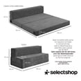 thumbnail image 2 of Sofá Cama Memory Foam Plegable Matrimonial 190 X 135 X 14 Cm Color Gris Oscuro Diseño De La Tela Liso SelectShop, 2 of 5