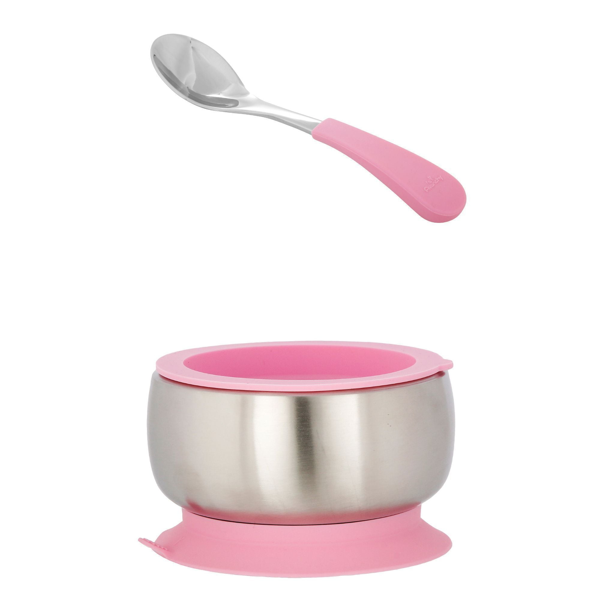 Avanchy Stainless Steel Baby Bowl with Spoon Combo + Air Tight Lid