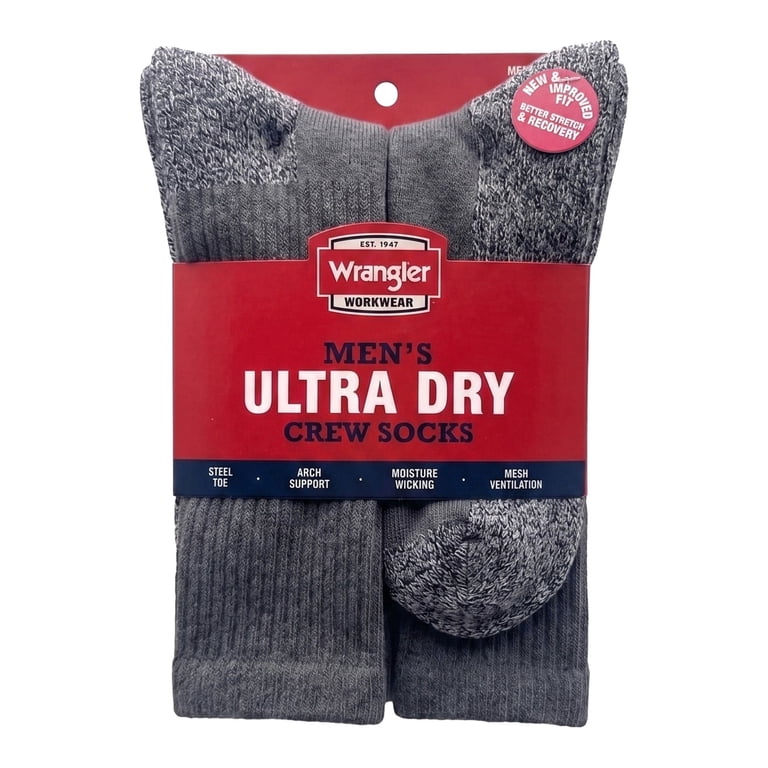 Wrangler Men's Cushion Crew Work Socks 6-Pack photo 2