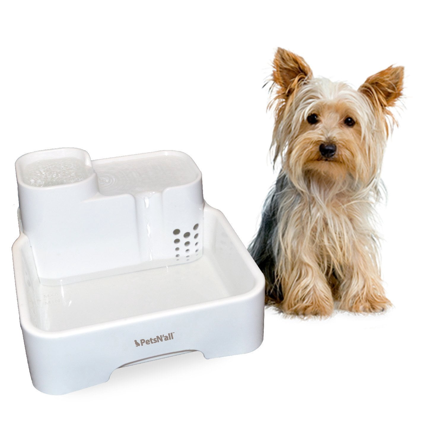 PetsN'all Waterfall Filtration Circulating Dog Bowl