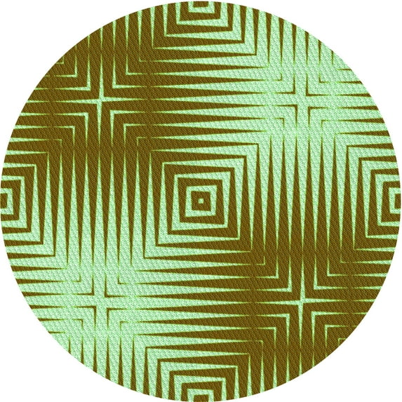 Ahgly Company Machine Washable Indoor Round Transitional Dark Bronze Brown Area Rugs, 7' Round