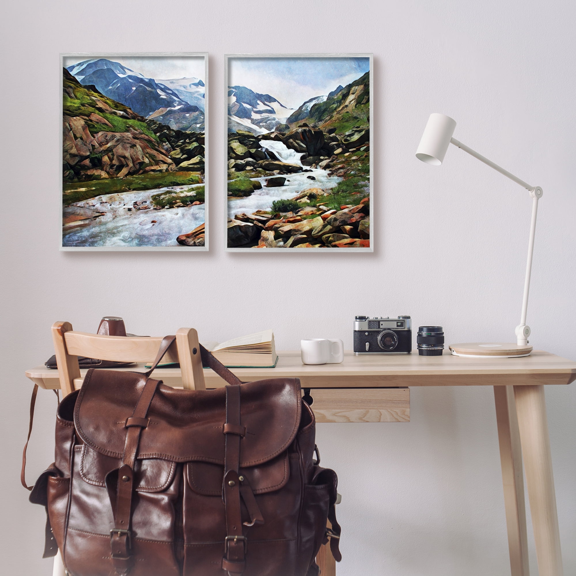 Stupell Industries Peaceful Rocky Mountains Water Landscape Painting , 16 x 20, Design by Ashley Aldridge