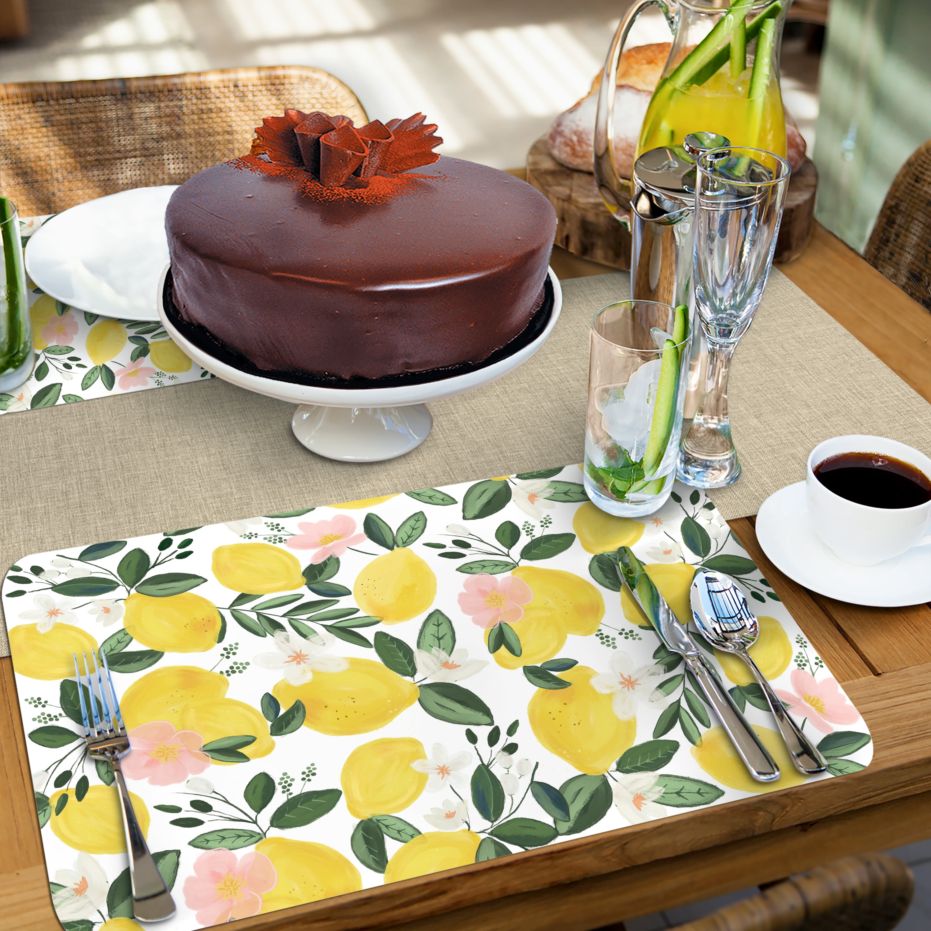 Conimar Lemons on the Vine Reversible Flexible Plastic Placemat