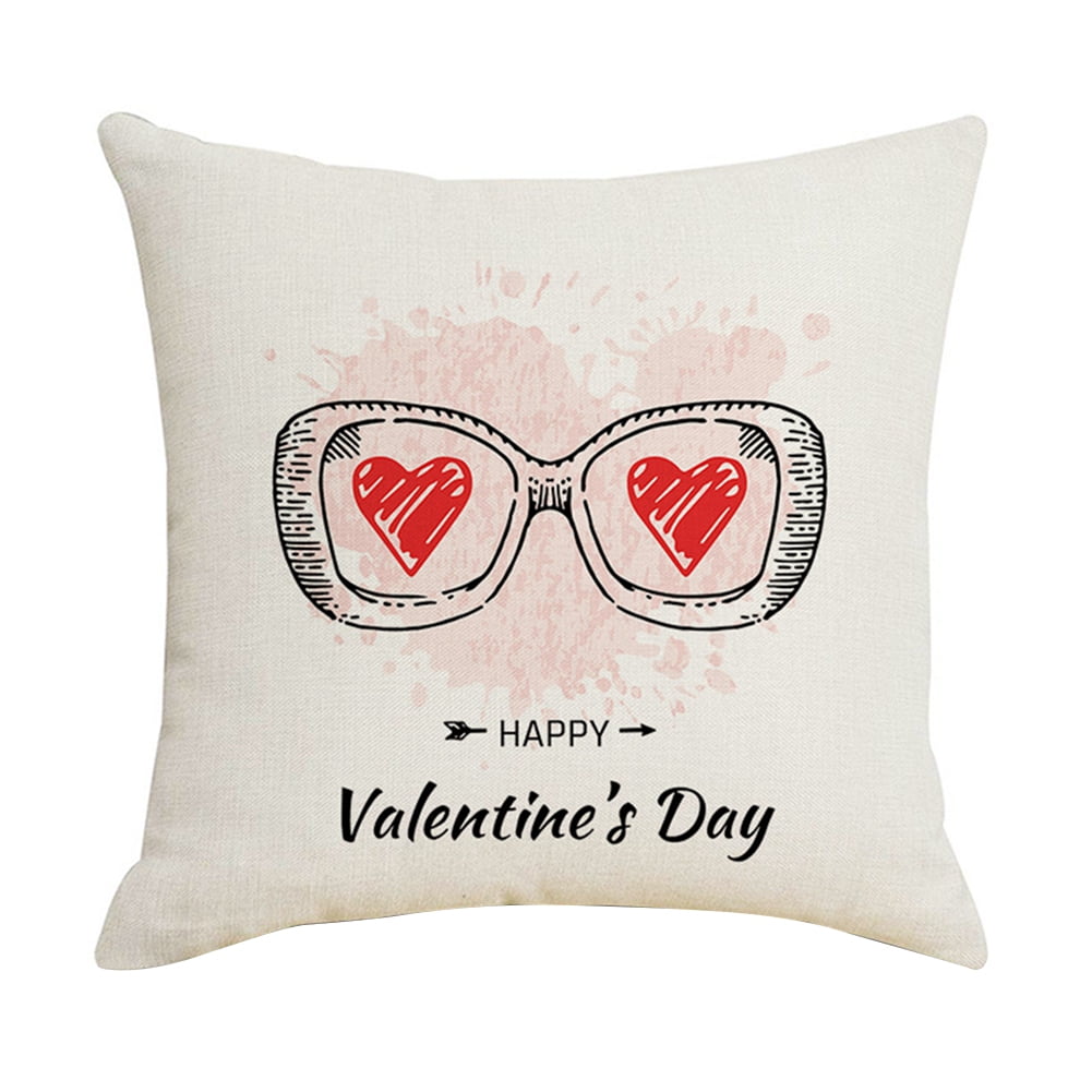 Valentine/'s Day Letter Stylish Pillow Cover Family Car Sofa Cusion Pillowcase